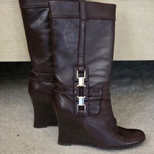 Calvin Klein Dark Brown Heeled Boots